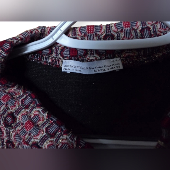 Zara Trafaluc Quilted Geometric Patterned A Line Mini Dress EUC - Picture 5 of 5